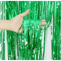 Kurtyna holograficzna dekoracja zielony 1x2m